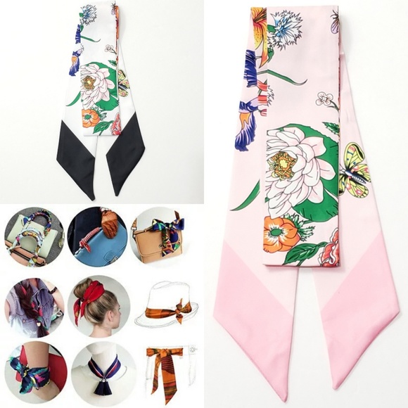 70 New Arrival Multi-Purpose Satin Twilly Scarves - Picture 8 of 8